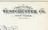 1881 Map of Westchester County New York