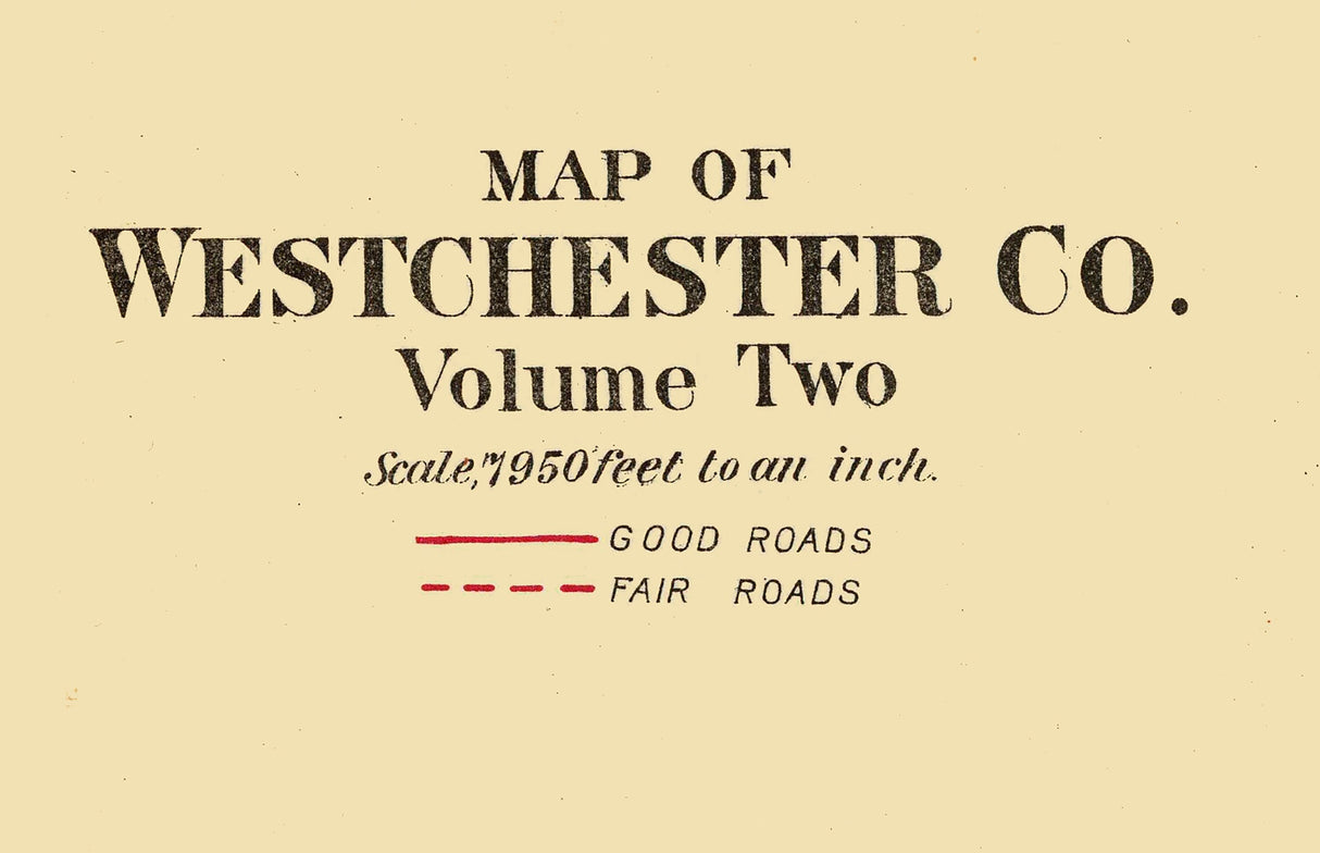 1914 Map of Westchester County New York