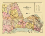 1914 Map of Westchester County New York