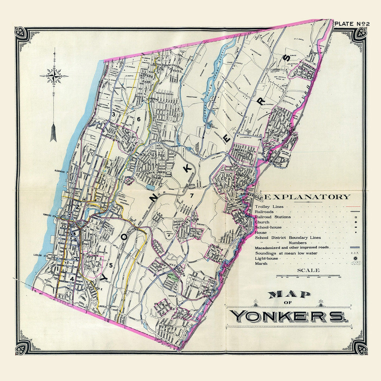 1900 Map of Yonkers New York