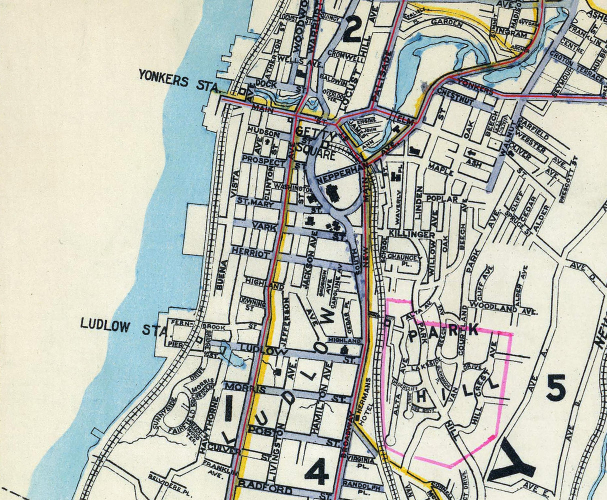1900 Map of Yonkers New York
