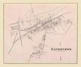 1878 Map of Eatontown New Jersey