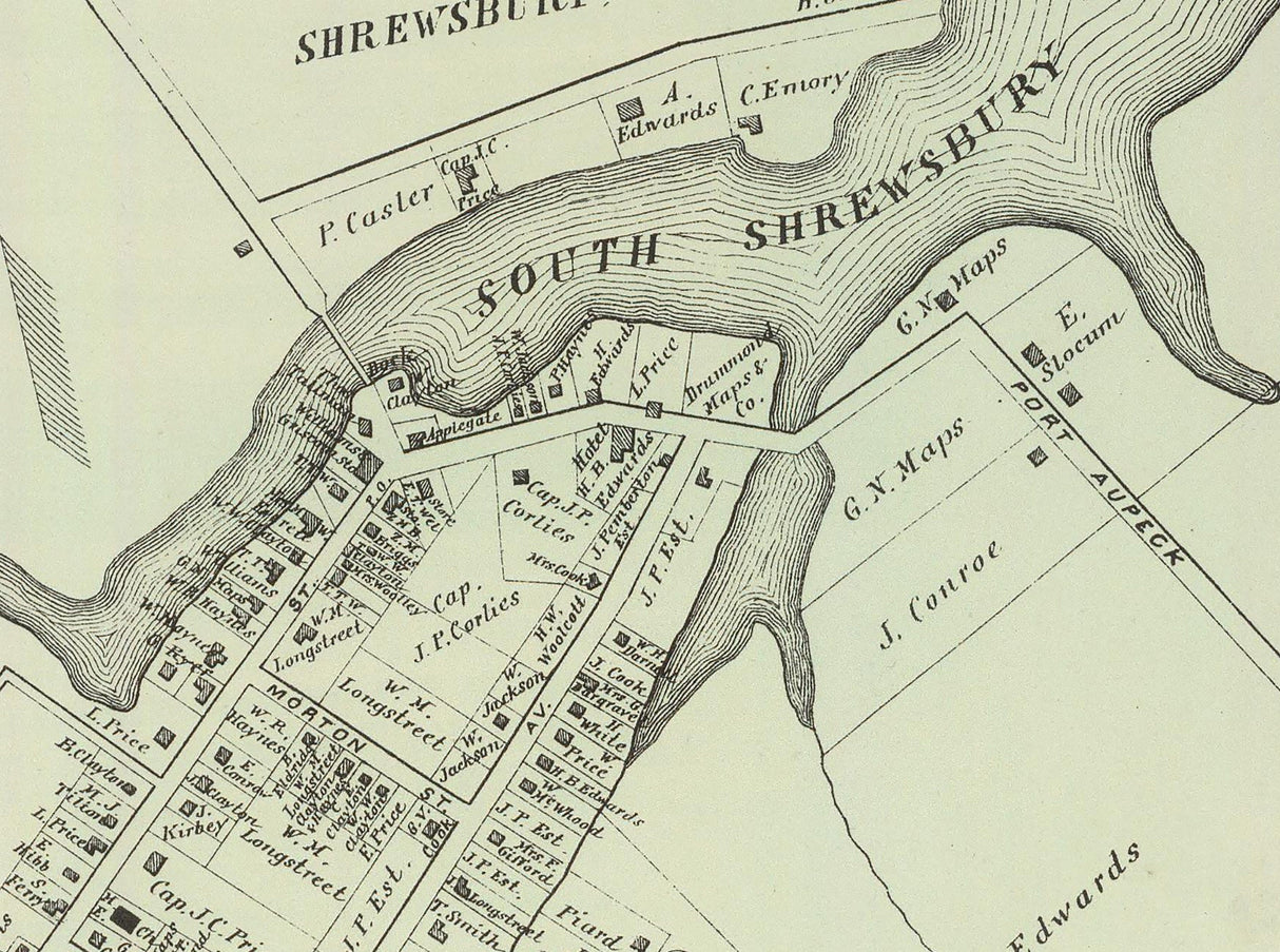 1878 Map of Oceanport New Jersey