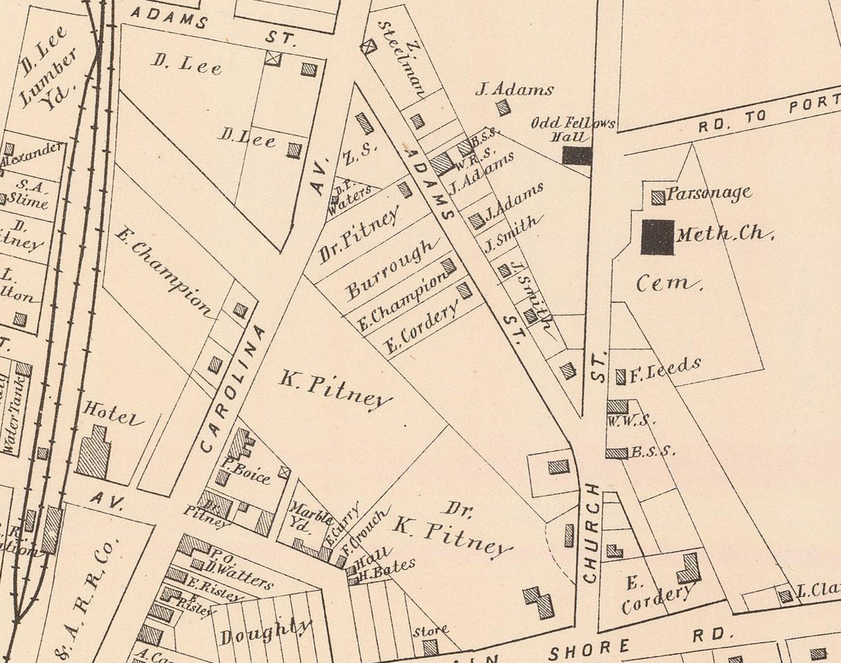 1878 Map of Absecon New Jersey