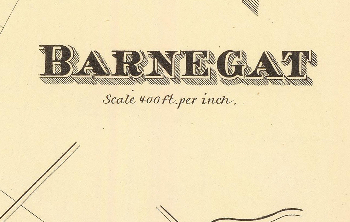 1878 Map of Barnegat New Jersey