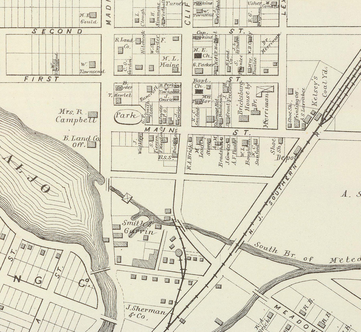 1878 Map of Bricksburg New Jersey
