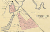 1889 Town Map of Buckbee Waupaca County Wisconsin
