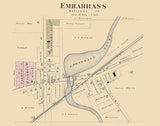 1889 Town Map of Embarrass Waupaca County Wisconsin
