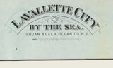 1878 Map of Lavallette City by the Sea Squan Beach New Jersey