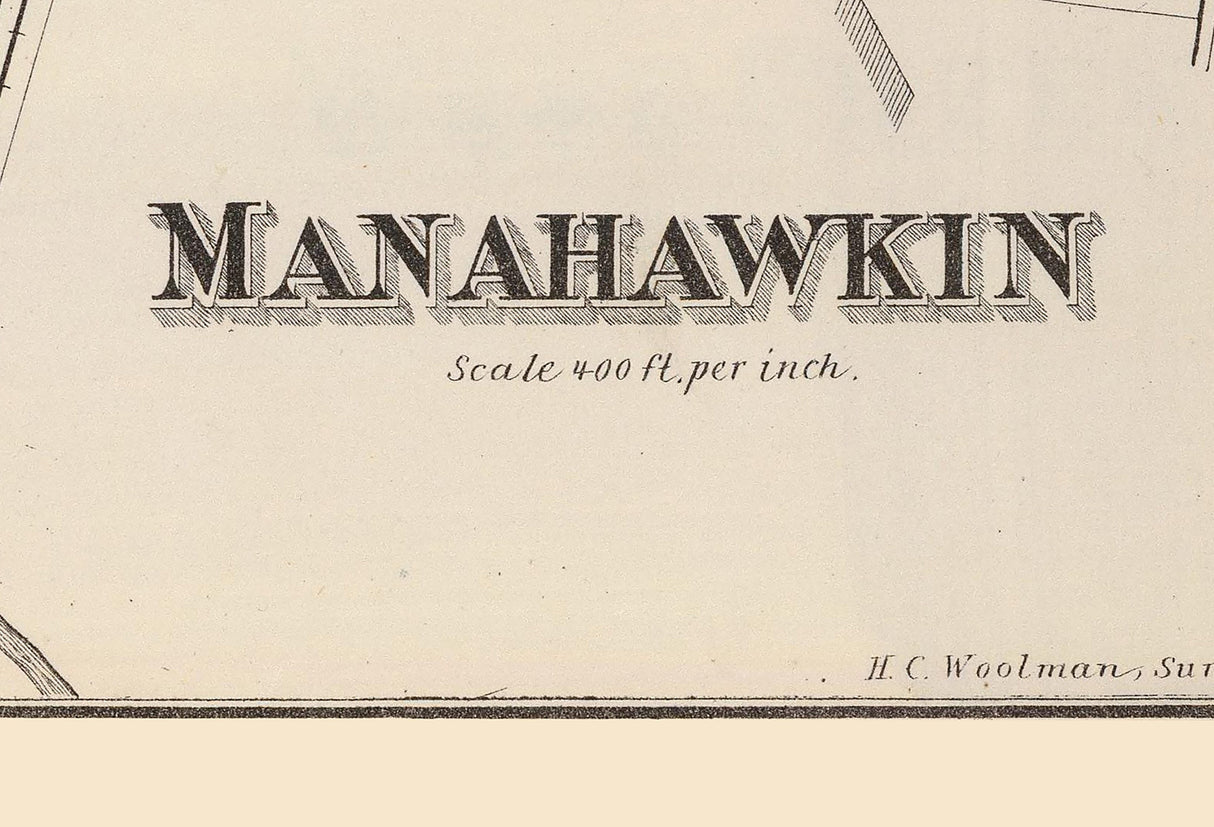 1878 Map of Manahawkin New Jersey