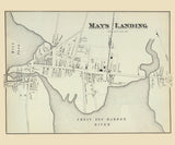 1878 Map of Mays Landing New Jersey