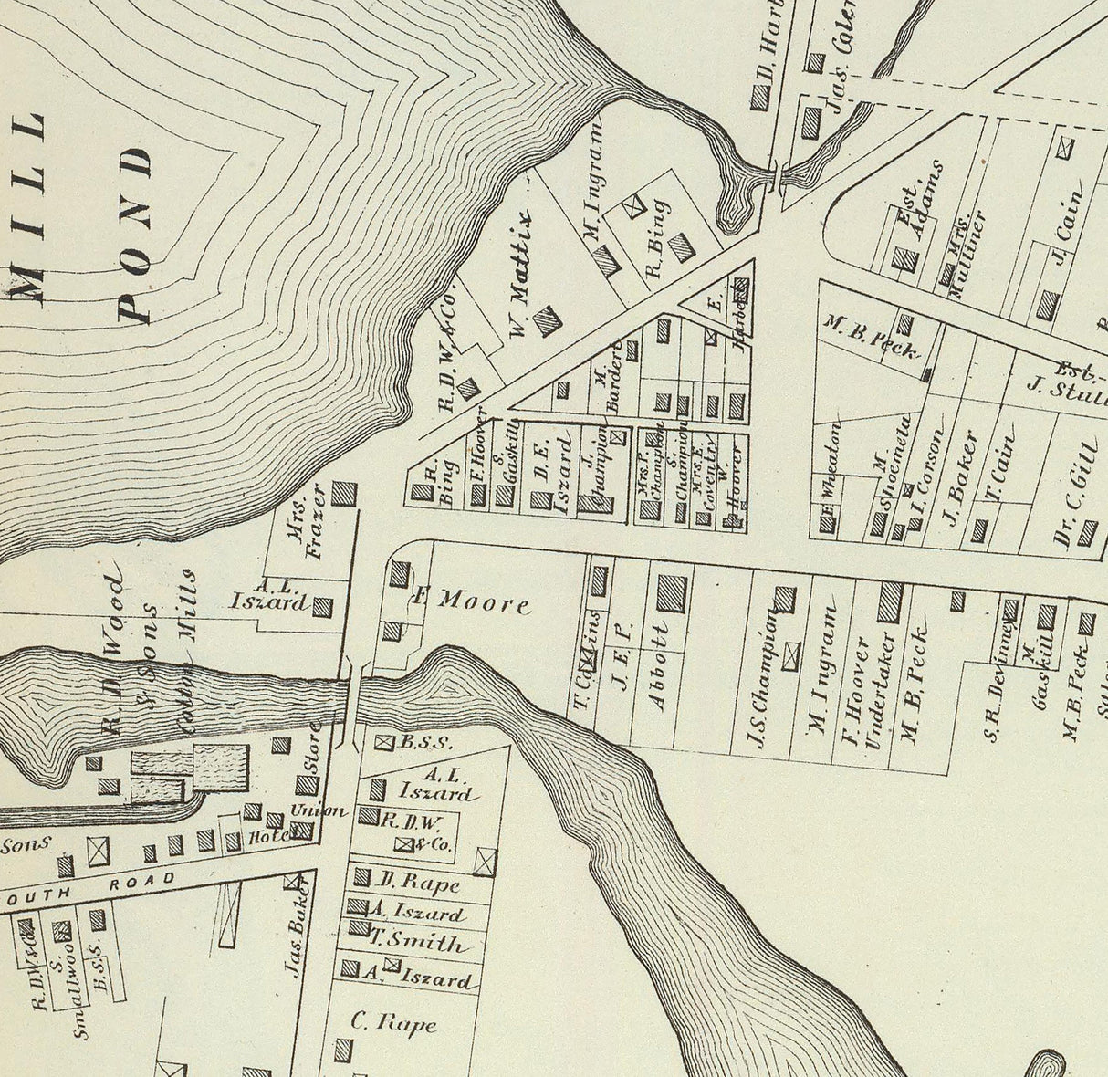 1878 Map of Mays Landing New Jersey