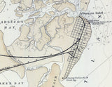 1878 Map of New Jersey Coast Tuckerton to Absecon Beach