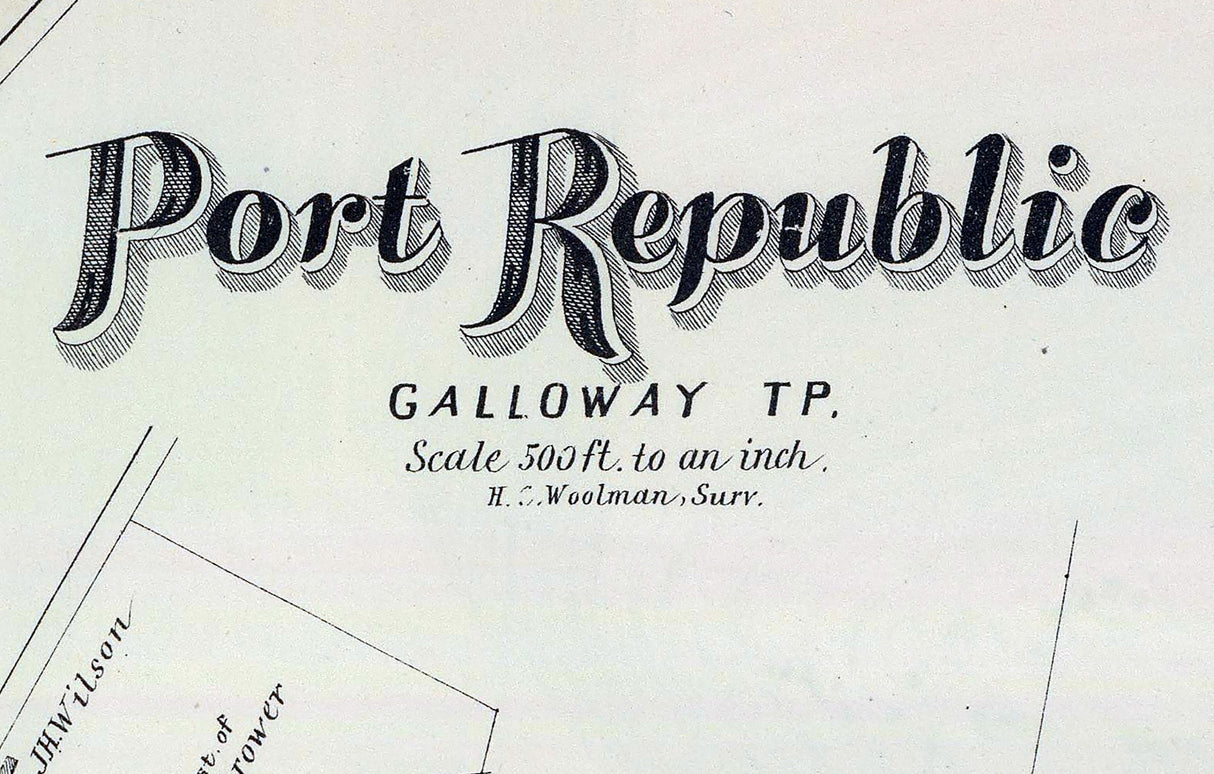 1878 Map of Port Republic New Jersey