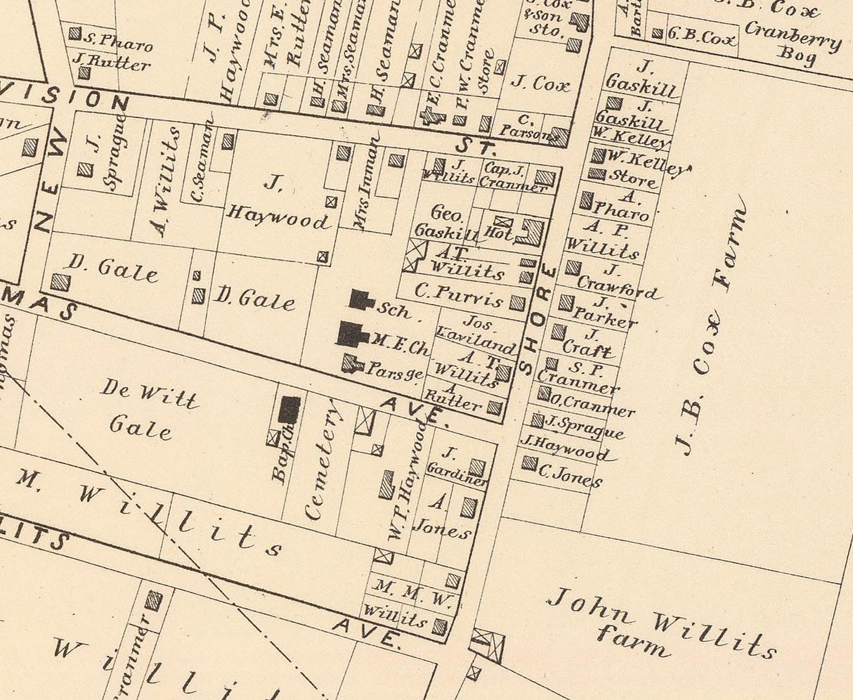 1878 Map of West Creek New Jersey