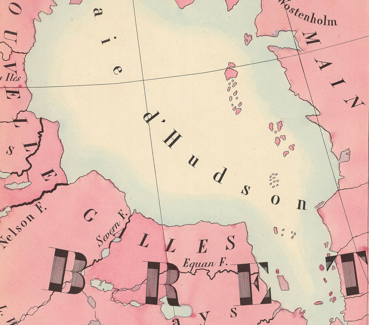 1844 Map of Canada and Hudson Bay