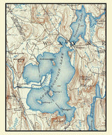 1912 Map of Lake Androscoggin Maine
