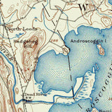 1912 Map of Lake Androscoggin Maine