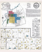 1916 Town Map of Georgetown Williamson County Texas