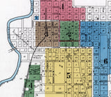 1916 Town Map of Georgetown Williamson County Texas