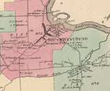 1873 Map of Durham Township Androscoggin County Maine