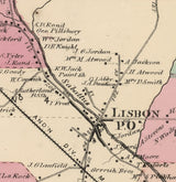 1873 Map of Lisbon Androscoggin County Maine