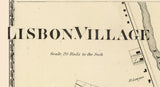 1873 Map of Lisbon Village Androscoggin County Maine