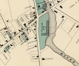 1873 Map of Lisbon Village Androscoggin County Maine