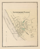 1873 Map of Livermore Falls Androscoggin County Maine