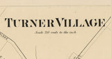 1873 Map of Turner Village Androscoggin County Maine