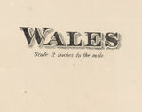 1873 Map of Wales Township Androscoggin County Maine