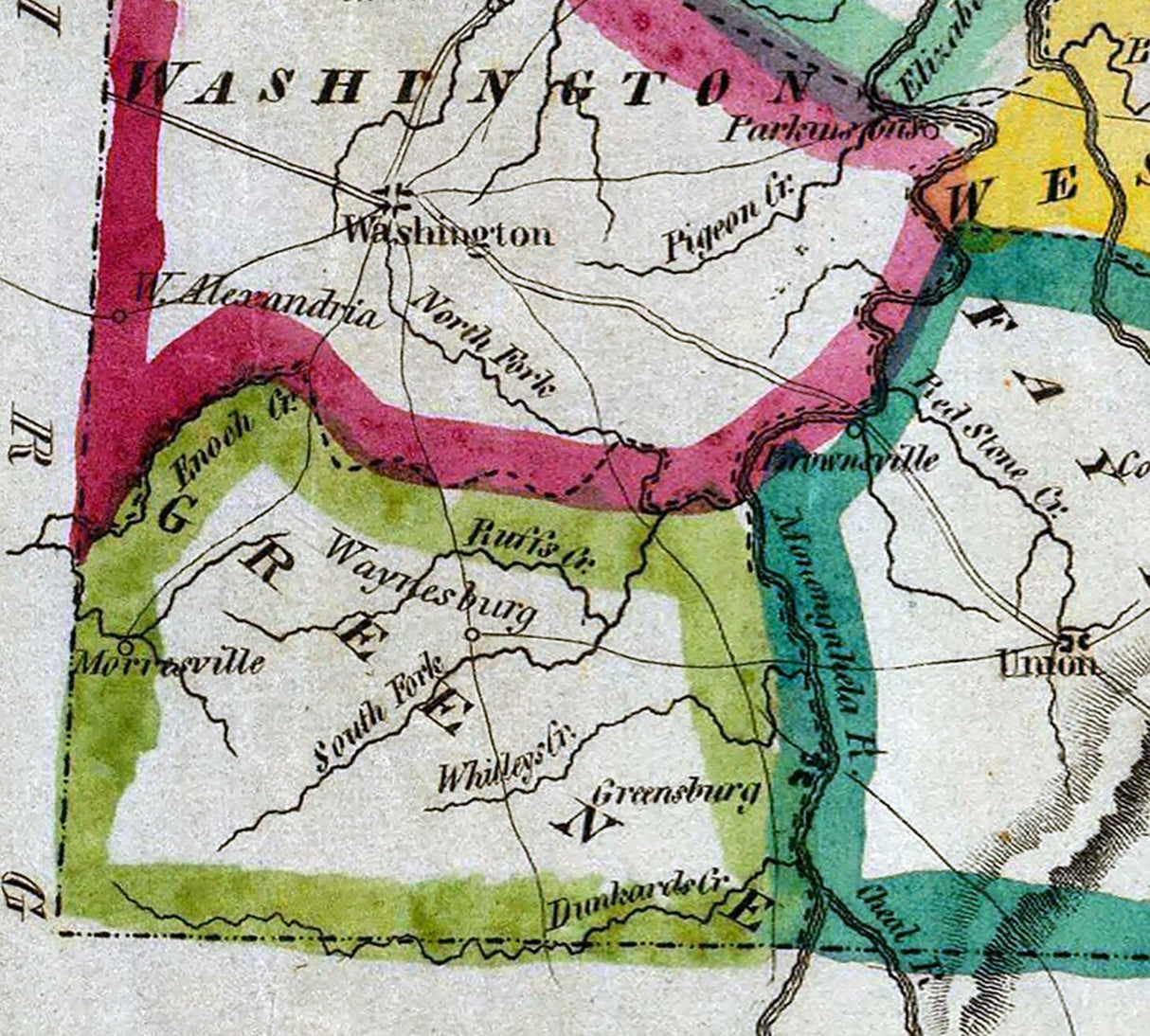 1827 Map of Pennsylvania