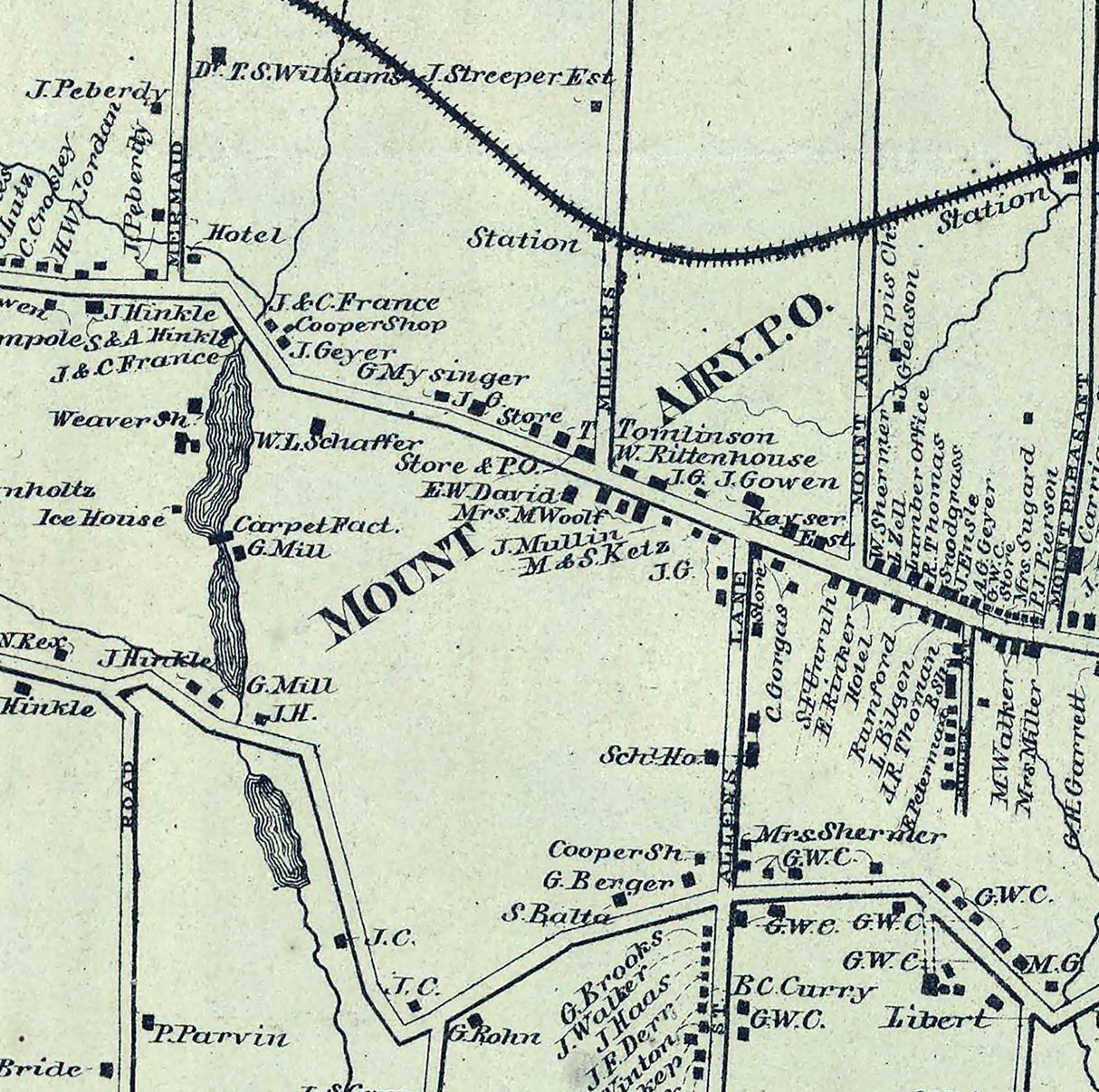 1860 Map of Germantown Pennsylvania
