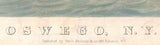 1855 Panoramic Map of Oswego New York