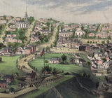 1855 Panoramic Map of Oswego New York