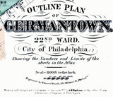 1871 Map of Germantown Pennsylvania