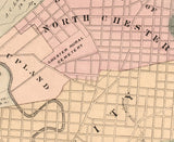 1875 Map of Chester Township Delaware County Pennsylvania