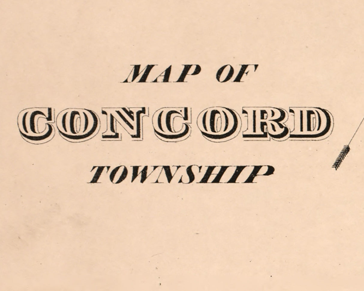 1875 Map of Concord Township Delaware County Pennsylvania