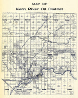 1900 Map of Kern River Oil Field Bakersfield California