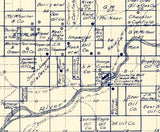1899 Map of Kern River Oil District Kern County California