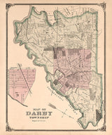 1875 Map of Darby Township Delaware County Pennsylvania