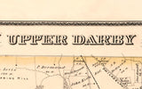 1875 Map of Upper Darby Township Delaware County Pennsylvania