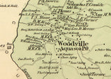 1879 Map of Aquasco District Montgomery County Maryland