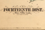 1879 Map of Fourteenth District Montgomery County Maryland