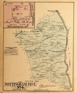 1879 Map of Nottingham District Montgomery County Maryland