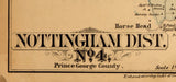 1879 Map of Nottingham District Montgomery County Maryland