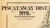 1879 Map of Piscataway District Montgomery County Maryland