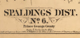 1879 Map of Spaldings District Montgomery County Maryland
