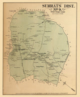 1879 Map of Surrats District Montgomery County Maryland