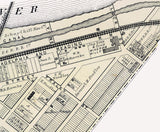 1871 Map of Bridgeport Montgomery County Pennsylvania
